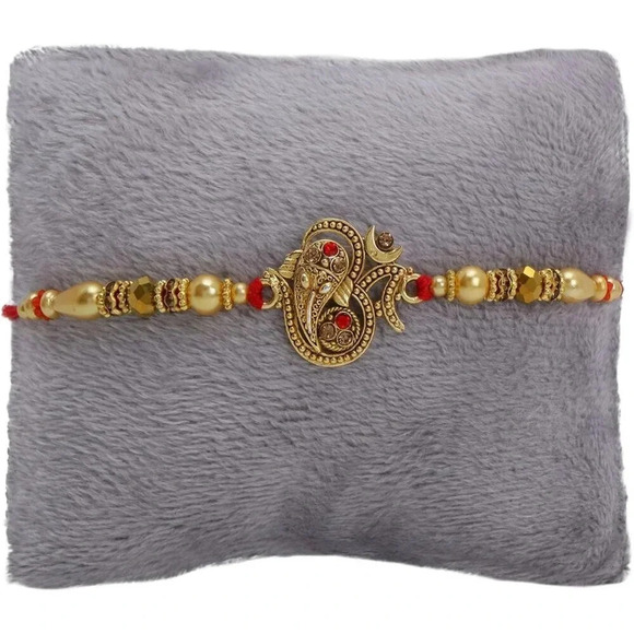 ❤️Men Gold Ventures Greeting  Thread Gifts for Indian Rakhi Raksha Bandhan - Picture 1 of 8